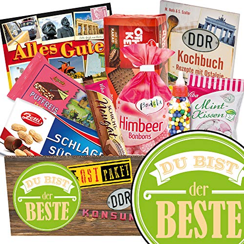 ostprodukte-versand Du bist der Beste Ostalgie Geschenkset DDR Suessigkeiten-Box mit Puffreis-Schokolade, Liebesperlenfläschchen, Othello Keks Wikana uvm. von ostprodukte-versand