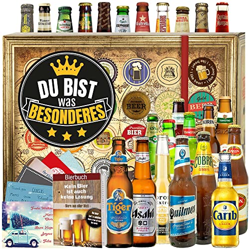 Du bist Besonders - 24 Biere der Welt - Geschenk für Sie - Bier Adventskalender 2023 von ostprodukte-versand