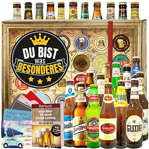 Du bist Besonders / 24 x Bier Welt und DE/Geschenke Verliebte/Weihnacht Kalender 2024 2025 Bier von ostprodukte-versand