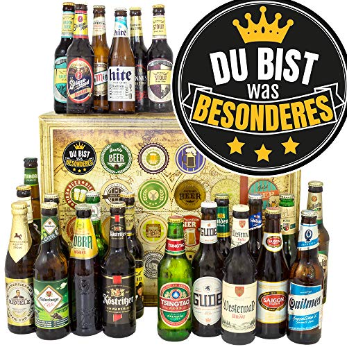 Du bist Besonders/Bier Geschenk Welt und DE/Geschenk für Mann/Bier Adventskalender 2024 2025 von ostprodukte-versand