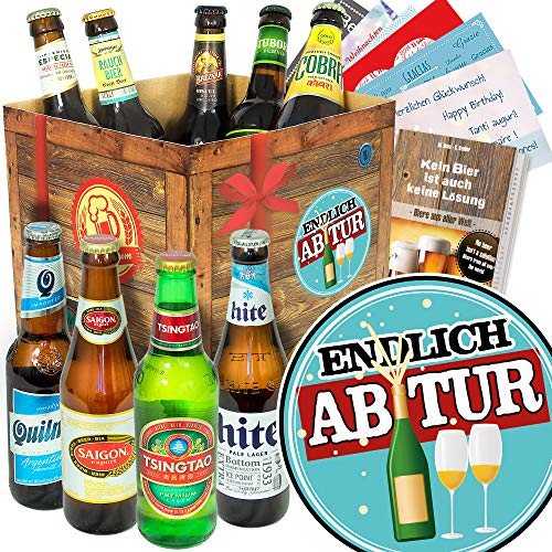 Endlich Abitur + Biersorten aus aller Welt + abitur abschluss Geschenk Endlich Abitur + Biersorten aus aller Welt + abitur abschluss Geschenk von ostprodukte-versand