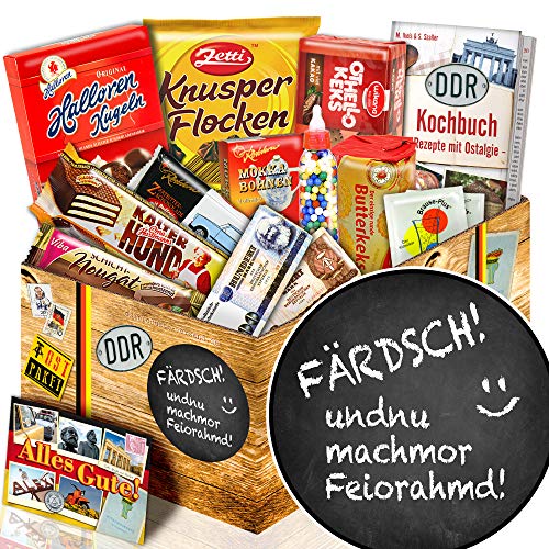 ostprodukte-versand Feierabend + Ost Süßigkeiten + Geschenkidee mit Spruch von ostprodukte-versand