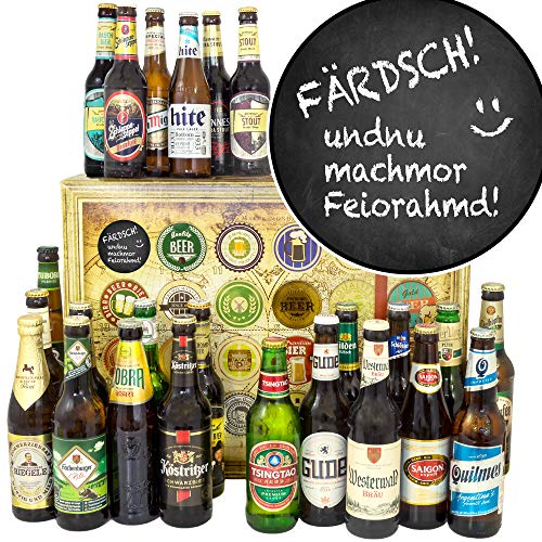 Feierabend/Biere aus aller Welt und D 24x / Geschenkidee mit Spruch/Bier Weihnachtskalender 2024 2025 von ostprodukte-versand