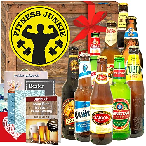 Fitness Junkie + Bierset aus aller Welt + Fitness Geschenke Frauen Fitness Junkie + Bierset aus aller Welt + Fitness Geschenke Frauen von ostprodukte-versand