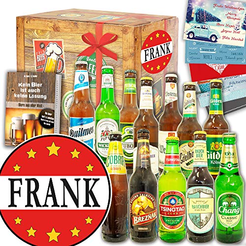 Frank - 12x Biere Welt und DE - Namenstag Geschenk Frank von ostprodukte-versand
