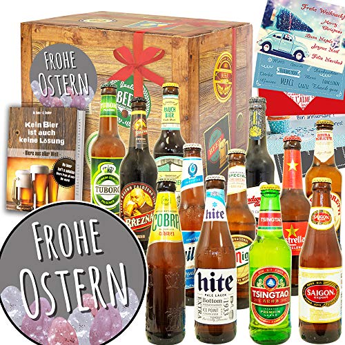Frohe Ostern - Geschenke zu Ostern Eltern - Biere aus aller Welt 12x von ostprodukte-versand