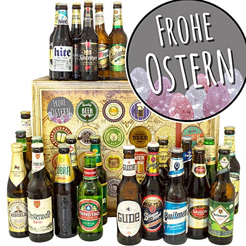 Frohe Ostern - Geschenke zu Ostern Mann - Bier der Welt und DE 24x / Bier Adventskalender 2023 von ostprodukte-versand