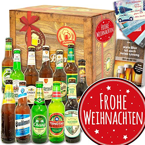 Frohe Weihnachten - Biere der Welt und DE - Geschenkeset zu Weihnachten Frau von ostprodukte-versand