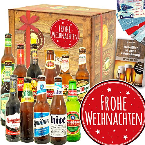 Frohe Weihnachten/Geschenk für Freund zu Weihnachten / 12x Biere Welt von ostprodukte-versand
