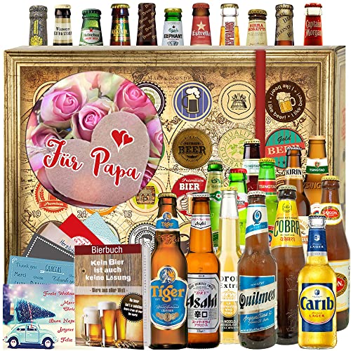 Für Papa / 24 Biere aus aller Welt/Papa Geschenkbox/Adventskalender 2023 Bier von ostprodukte-versand