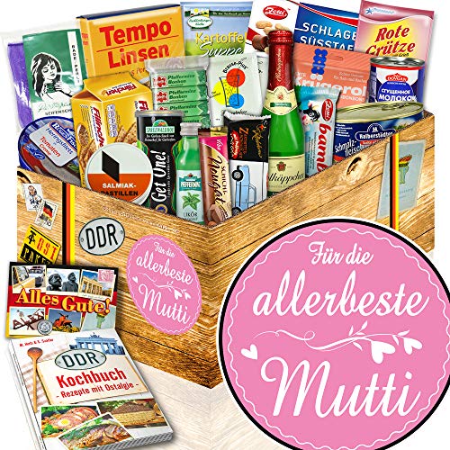 Für die allerbeste Mutti / Geschenk für Mama / DDR Spezialitäten Box DDR Für die allerbeste Mutti / Geschenk für Mama / DDR Spezialitäten Box DDR von Ostprodukte-Versand.de