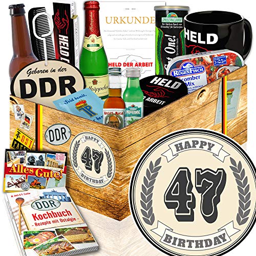ostprodukte-versand Geburtstagsgeschenk 47. + Geschenke 47 Geburtstag lustig + DDR Männer Box DDR von ostprodukte-versand