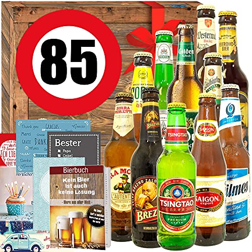 Geburtstagsgeschenk 85. ++ Biergeschenk Welt und DE ++ Geschenk 85 Geburtstag von ostprodukte-versand