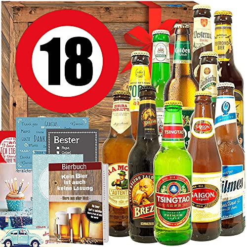 Geburtstagsgeschenk 18. ++ Bierset Welt und DE ++ Geschenke 18 Geburtstag Mann von ostprodukte-versand