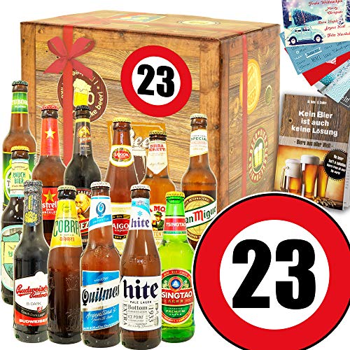 Geschenk für Männer zum 23. + 12 Biersorten Welt + Geschenke 23. Geburtstag von ostprodukte-versand