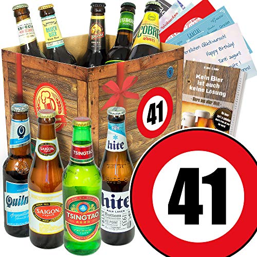 Geburtstagsgeschenke für Männer zum 41. / Bierset/Biere Welt von ostprodukte-versand