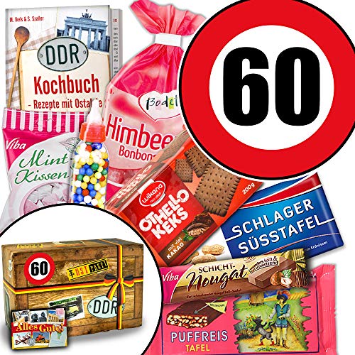 DDR Suessigkeiten-Box ++ Ostpaket ++ Zahl 60 ++ Geburtstags Geschenke Mama von Ostprodukte-Versand.de