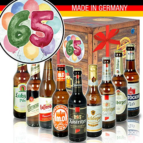 Geschenk 65. Geburtstag - Bier Geschenkbox - Ostdeutsches Bier von ostprodukte-versand