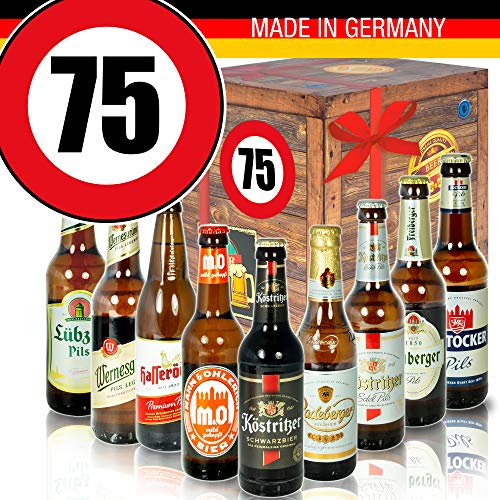 Geschenk Idee Geburtstag - Biersorten Ostdeutsch - Zahl 75 - Geschenk Oma von ostprodukte-versand