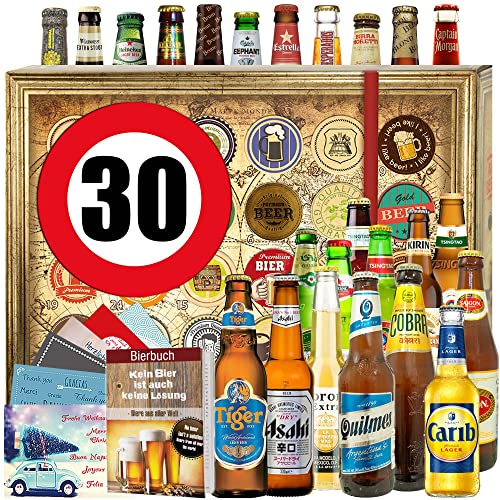 Geschenk Ideen 30. Männer - Geschenkbox - Bier - 24 Biersorten der Welt - Adventskalender 2023 Bier von ostprodukte-versand
