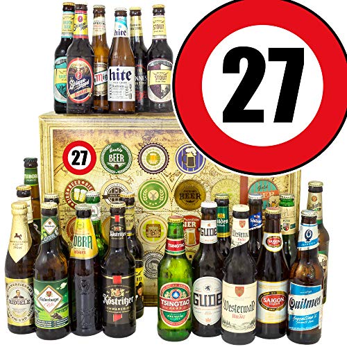 Geschenk Idee 27. Mann / 24x Biere DE und Welt/Geschenk 27ter Geburtstag/Adventskalender 2023 Bier von ostprodukte-versand
