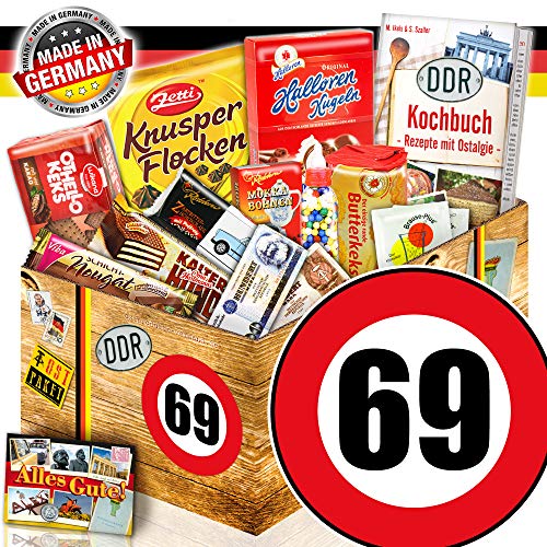 ostprodukte-versand DDR Produkte L - Süßigkeiten Box - Zahl 69 - Geburtstags Geschenk Mutti von ostprodukte-versand
