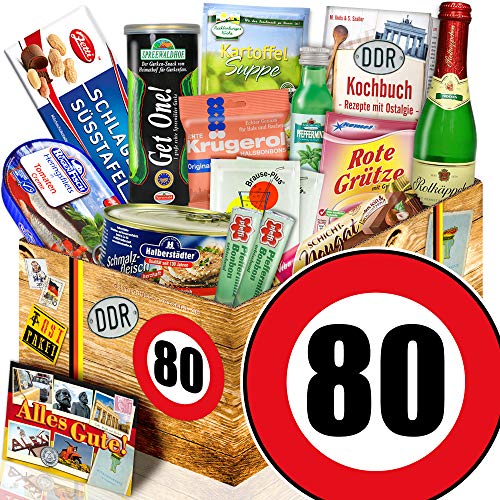 ostprodukte-versand Spezialitäten Geschenk/DDR Box L/Geburtstag 80 / Geschenk Idee Oma von ostprodukte-versand