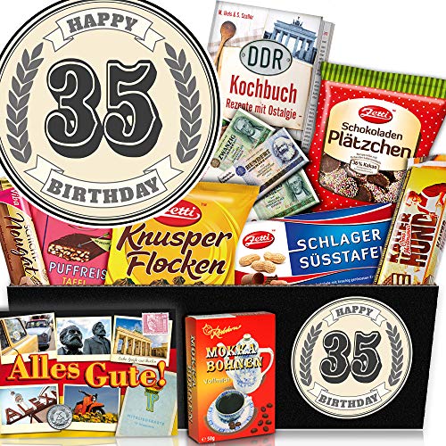 ostprodukte-versand Geschenk zum 35. / Geschenke zum 35 Geburtstag Freund/Schoko DDR Korb von ostprodukte-versand
