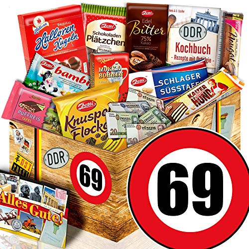 ostprodukte-versand Geschenk 69. Geburtstag + Ostbox mit Schokolade + Geschenke 69 Geburtstag Mann von ostprodukte-versand