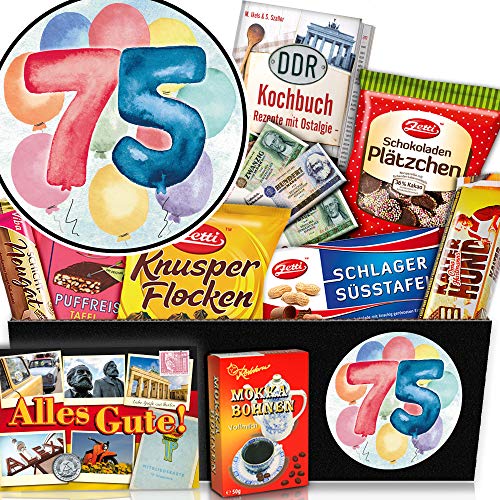 ostprodukte-versand Geschenk zum 75. / Geschenke zum 75 Geburtstag Männer/Ost-Paket Schokolade von ostprodukte-versand