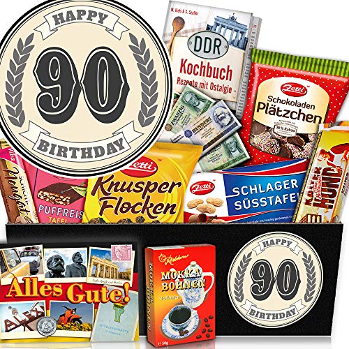ostprodukte-versand Geschenk zum 90. - Geschenke 90 Geburtstag Mann - DDR Schoko Waren von ostprodukte-versand
