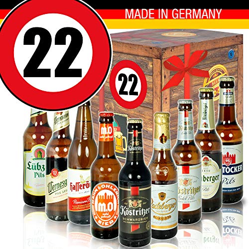 GeschenkIdee Geburtstag - Ost-Deutsche Biere - Zahl 22 - Geschenkidee Frauen von ostprodukte-versand