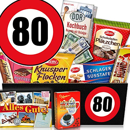 ostprodukte-versand Geschenke 80. Geburtstag/Ostbox Schoko/Geschenke 80 Geburtstag Mann von ostprodukte-versand