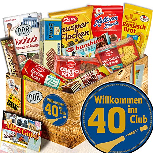 ostprodukte-versand Geschenke aus Keksen / DDR Set / Wilkommen im Club 40 / Geburtstag 40 Freundin von ostprodukte-versand