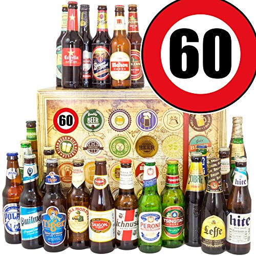Geschenke für Männer 60. - Bier aus der Welt 24x - Bier Geschenk - Bier Adventskalender 2024 2025 von ostprodukte-versand