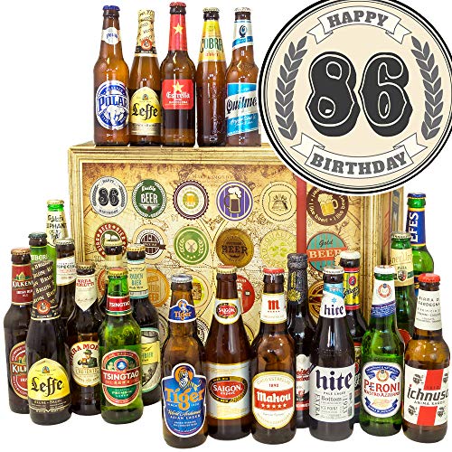 Geschenke für Männer zum 86. + Bier aus aller Welt 24x + Bier Paket + Weihnacht Kalender Bier 2024 2025 Geschenke für Männer zum 86. + Bier aus aller Welt 24x + Bier Paket + Weihnacht Kalender Bier 2024 2025 von ostprodukte-versand