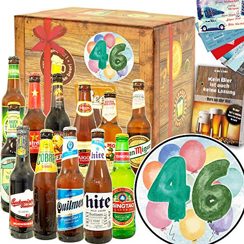 Geschenke zum 46. + 46 Geburtstag Geschenke Ideen + 12 x Biere Welt von ostprodukte-versand