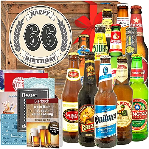Geschenke zum 66. / 66-Geburtstag Geschenke Männer/Bier aus der Welt von ostprodukte-versand
