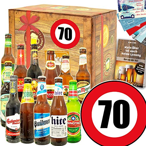 Geschenke zum 70. Geburtstag Mann / 12x Bier Welt/Ideen zum 70. für Männer von ostprodukte-versand