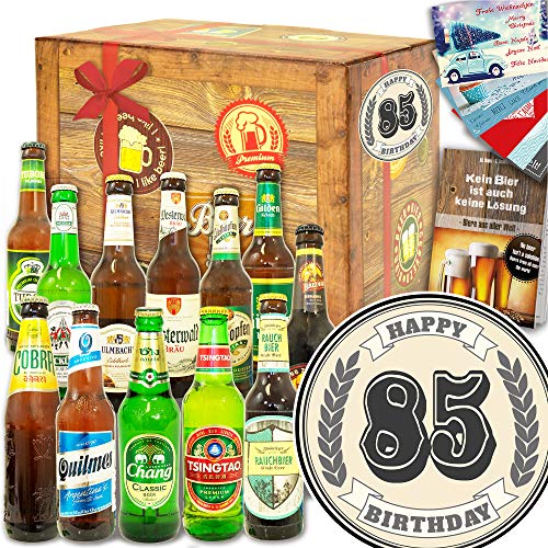 Geschenke zum 85. - 12x Biere der Welt & DE - 85 Geburtstag Geschenk lustig von ostprodukte-versand