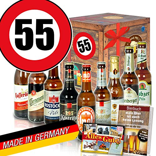 Geschenkegeburtstag - Ostdeutsche Biere - Zahl 55 - Bier Geschenk von ostprodukte-versand
