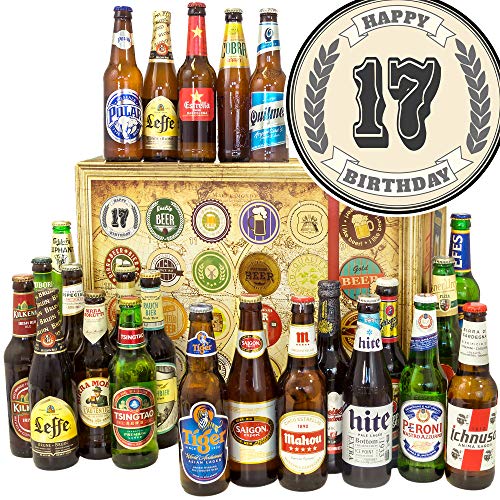Geschenkeidee zum 17. + Bier aus aller Welt 24x + Bier Geschenkset + Weihnacht Kalender Bier 2023 von ostprodukte-versand
