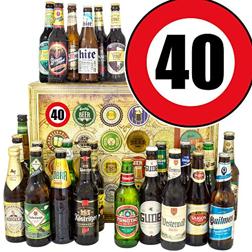 Geschenkideen zum 40. / Biergeschenk DE und Welt / 40-Geburtstag Geschenke Mann/Weihnacht Kalender 2023 Bier von ostprodukte-versand