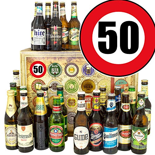 Geschenkideen 50. / 24 x Bier Welt und DE/Geschenke Geburtstag Bier/Bier Geschenk Adventskalender 2023 von ostprodukte-versand