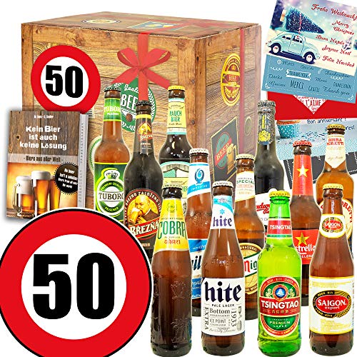 Geschenke Mann zum 50. - Geschenke zum 50. Geburtstag - Bier Paket Welt Geschenke Mann zum 50. - Geschenke zum 50. Geburtstag - Bier Paket Welt von ostprodukte-versand