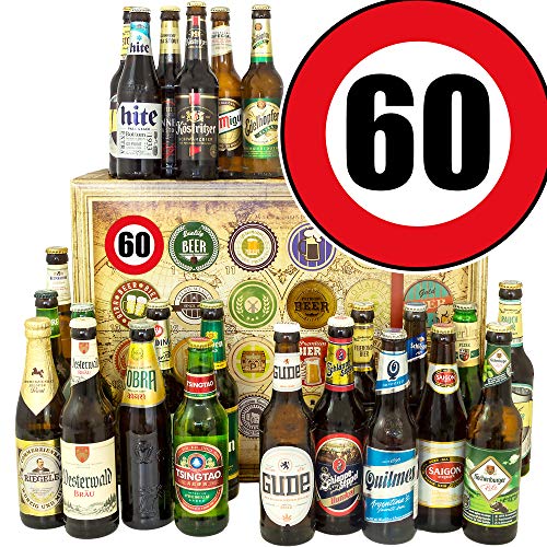 Geschenkideen 60. / 24x Biere Welt und DE/Geschenke 60. Geburtstag Mann/Kalender 2023 Weihnachten Bier von ostprodukte-versand