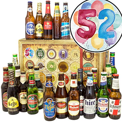 Geschenk für den Mann zum 52. + 24 Biere der Welt + Bier Geschenk + Bier Geschenk Adventskalender 2024 2025 Geschenk für den Mann zum 52. + 24 Biere der Welt + Bier Geschenk + Bier Geschenk Adventskalender 2024 2025 von ostprodukte-versand
