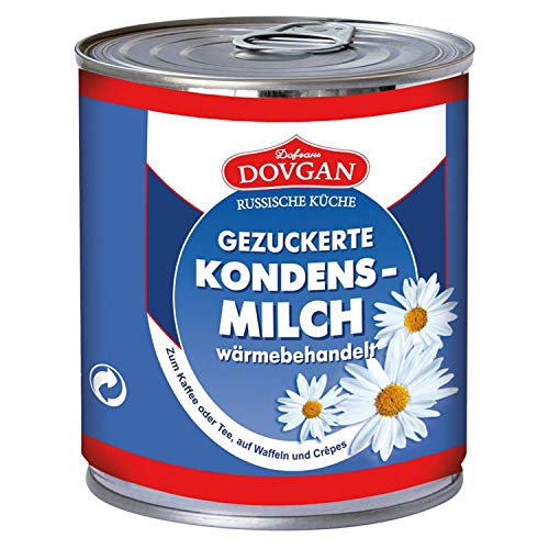 DOVGAN Gezuckerte Kondensmilch Dose 397g, 8% Fett DOVGAN Gezuckerte Kondensmilch Dose 397g, 8% Fett von ostprodukte-versand