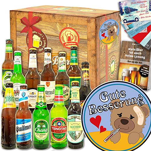 Gute Besserung - Bier Paket Welt und DE - gute Besserung Geschenk Set von ostprodukte-versand