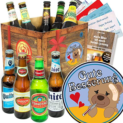 Gute Besserung/Bier Geschenke mit Biersorten der Welt Gute Besserung/Bier Geschenke mit Biersorten der Welt von ostprodukte-versand